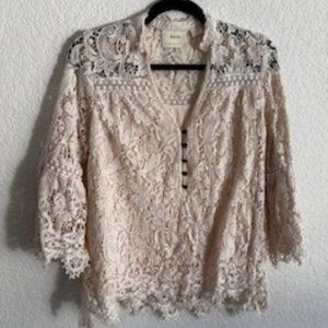 Maeve Anthropologie Lace Boho Blouse